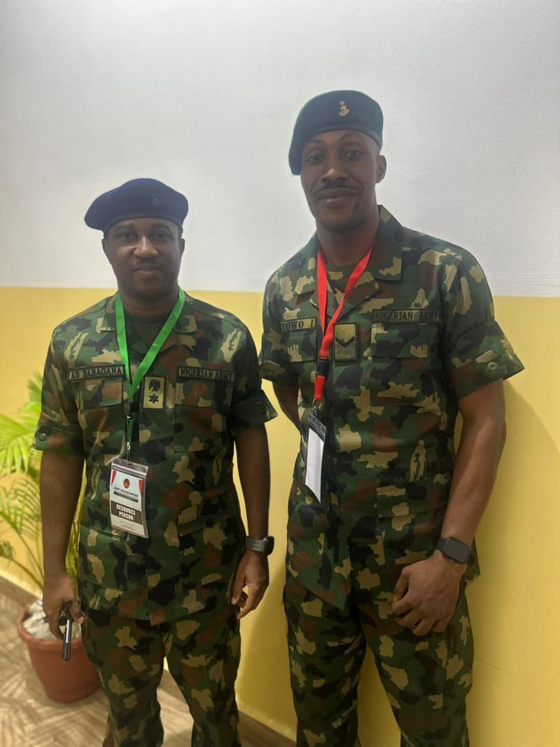 Okeowo Ibrahim in Nigerian Army uniform